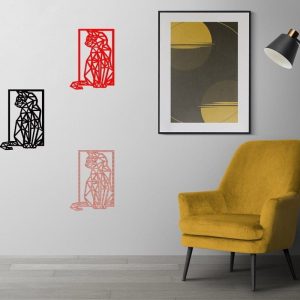 cadre chat géométrique