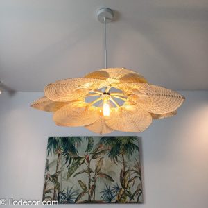 Suspension luminaire Vega en bambou